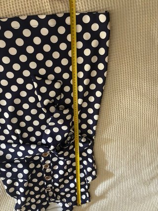 Vestido ALMATRICHI lunares azul y blanco