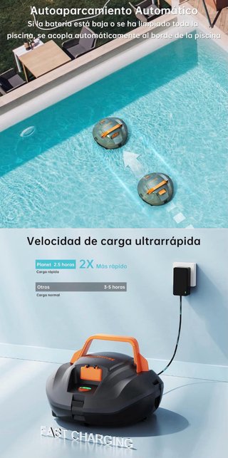 Robot Limpiafondos Piscina inalambrico CoasTeering
