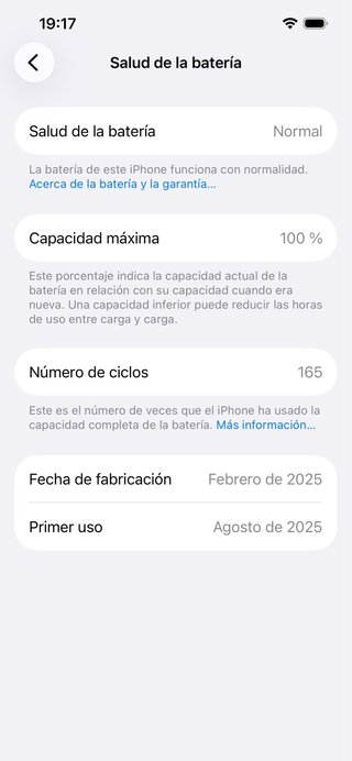 iPhone 16e - Batería 100% - Febrero 2025 esim