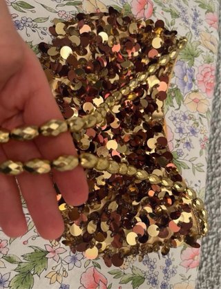 Borsetta oro con paillettes