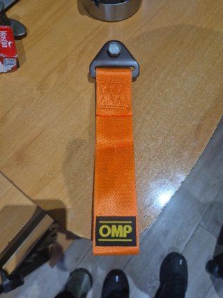 Gancho remolque OMP naranja