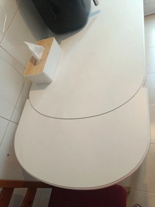 Mesa de cocina extensible blanca hasta 4 julio