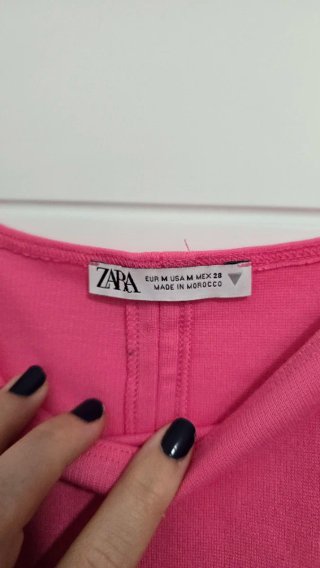 Vestido rosa Zara Talla M
