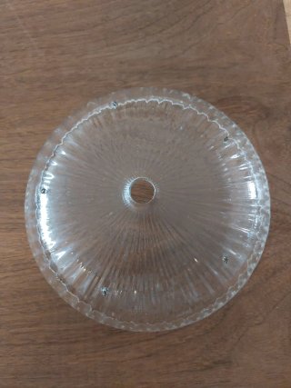 Tulipa antigua de cristal para lámpara