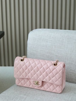 Bolso Chanel Classic 11.12 Rosa Suave Piel