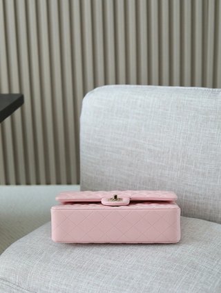 Bolso Chanel Classic 11.12 Rosa Suave Piel