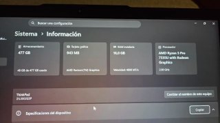 Lenovo Thinkpad Ryzen Pro Negro