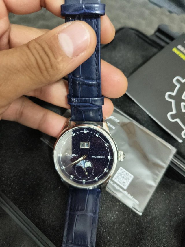 Reloj Sugess Moonphase Automático Azul
