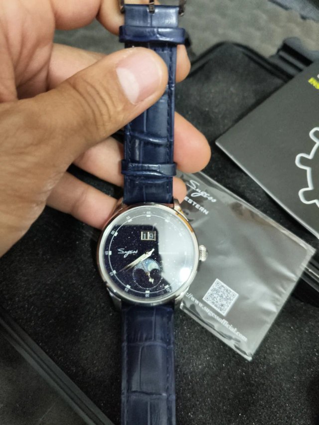 Reloj Sugess Moonphase Automático Azul