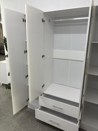 Armario blanco 4 puertas con espejos- Envio gratis