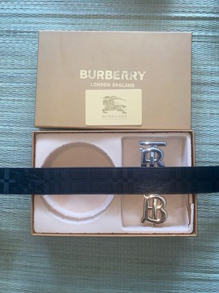 Cintura Burberry Doppio Logo Reversibile