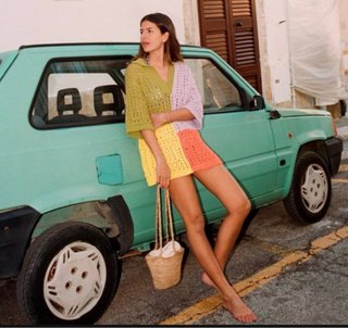 Jersey crochet multicolor de Zara