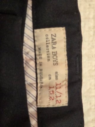 Traje Zara Niño Negro