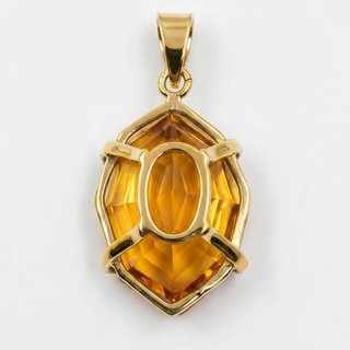 Colgante Oro 18k  Citrino Talla Fantasía