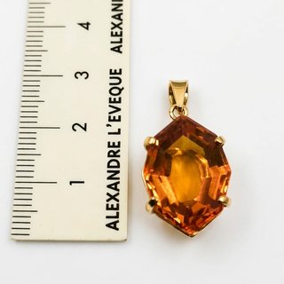 Colgante Oro 18k  Citrino Talla Fantasía