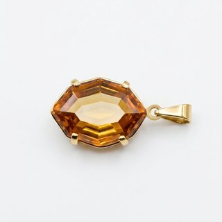 Colgante Oro 18k  Citrino Talla Fantasía