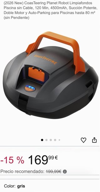 Robot Limpiafondos Piscina Inalambrico CoasTeering