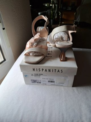 Sandalias Hispanitas Piel Beige Talla 36