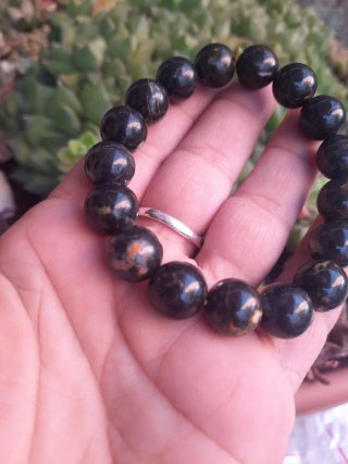 Pulsera Jaspe Abeja diámetro 10mm
