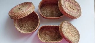 Cajas de mimbre vintage (2 unidades)