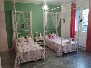 Cama individual con dosel