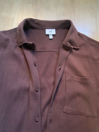 Camisa H&M Manga Corta Marrón
