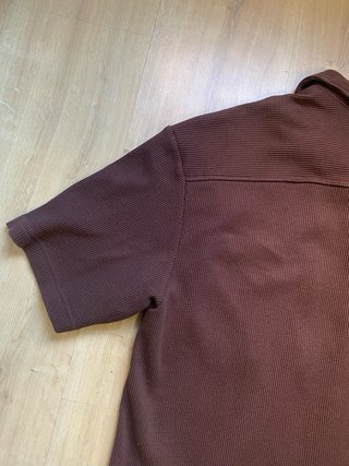 Camisa H&M Manga Corta Marrón