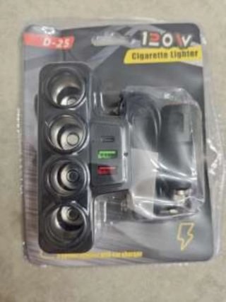 Cargador Coche 120V USB y Encendedor