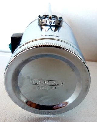 Lampada portatile argento e trasparente