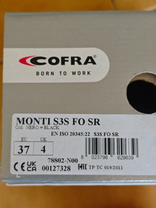Zapatos de trabajo Cofra número 37