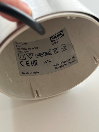 Lámpara de techo IKEA metálica
