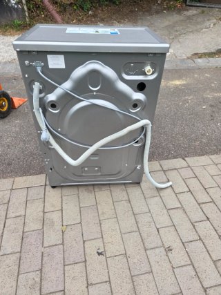 Lavadora Carga Frontal Gris