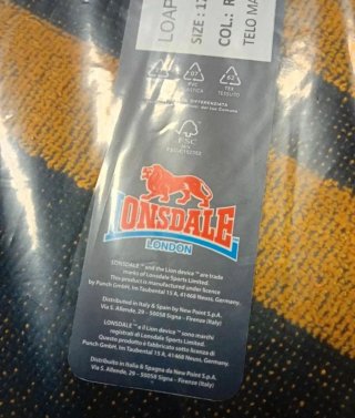 Asciugamano mare in cotone Lonsdale NUOVO