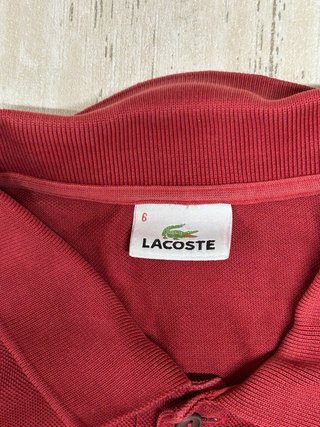 Lacoste Y2K Polo Shirt Long Slevees Red Retro