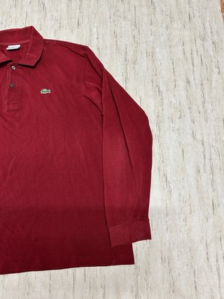 Lacoste Y2K Polo Shirt Long Slevees Red Retro