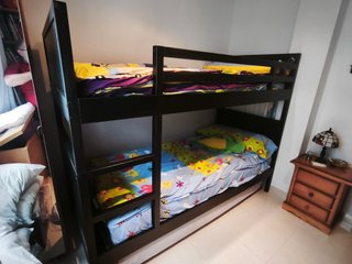 Litera Ikea Norddal Negra Madera