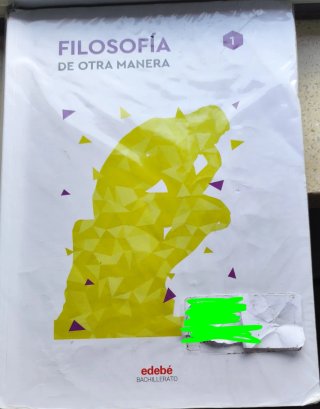 Libro de texto de filosofía de 1° de bachillerato