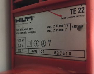 Martillo HILTI TE 22