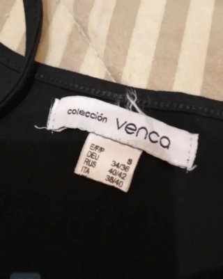Camiseta tirantes Venca negra talla S