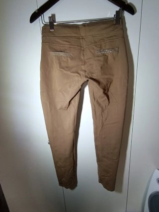 Pantalon Elegant'h Deluxe beige encaje Talla 38