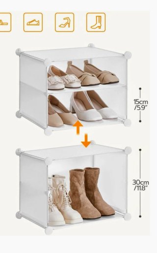 Estantería / Zapatero Modular Plástico Blanco