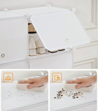 Estantería / Zapatero Modular Plástico Blanco