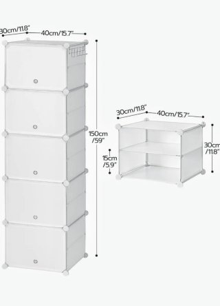 Estantería / Zapatero Modular Plástico Blanco