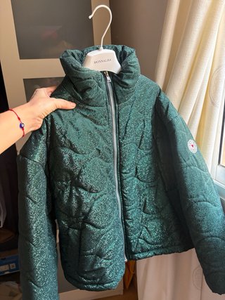 Chaqueta lujo verde brillante
