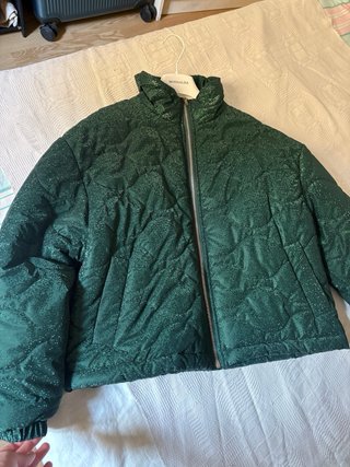 Chaqueta lujo verde brillante