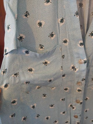 Blusa flores azul VIOLETA Talla S (M/L)