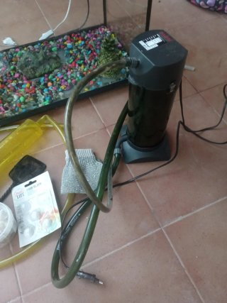 Acuario 100L con filtro y accesorios