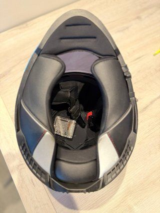 Casco LS2 Blanco Negro Rojo Azul