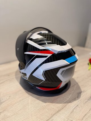 Casco LS2 Blanco Negro Rojo Azul