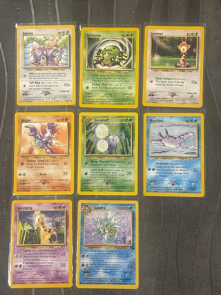 Lote D: Cartas Pokémon Vintage Variadas ingles